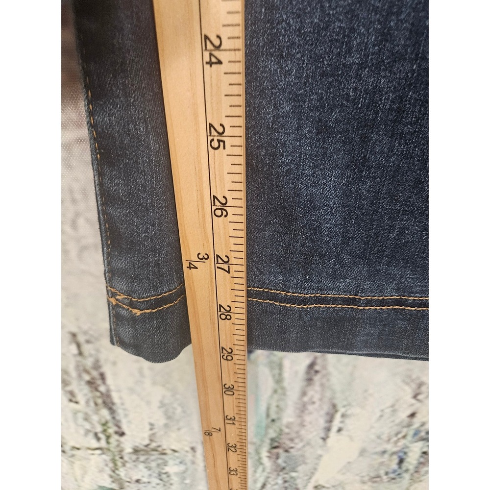 Democracy Wide Leg Flare Jeans in Dark Indigo - Picture 10 of 11